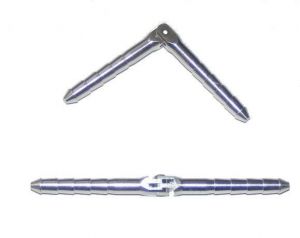 Zawias walcowy aluminiowy bez pinu (pod drut) 4,5 x 70, 4szt