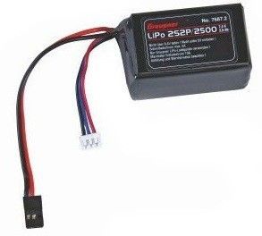 2500mAh 7.4V LiPo RX Graupner - odbiornikowy