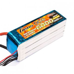 6000mAh 22.2V 35C Gens Ace 6S1P